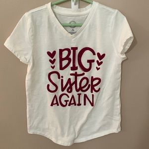 Big sister again shirt size 7/8